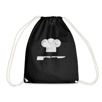 Cook cook cooking - Drawstring Bag - black - Front