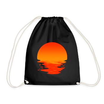 Sonnenuntergang Geschenk Sonnenaufgang Sonne - Turnbeutel - Schwarz - Vorne