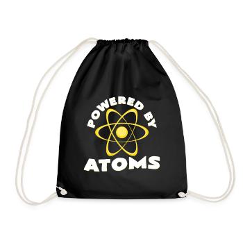 atoms - Drawstring Bag - black - Front