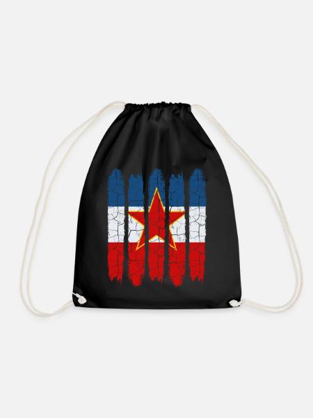 Yugoslavia - Drawstring Bag - black