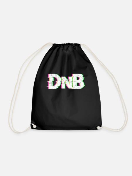 DnB - Drum n Bass - Drawstring Bag - black