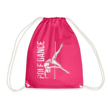 Pole Dancer Geschenk - Turnbeutel - Fuchsia - Vorne