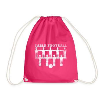 Table Football Gift - Drawstring Bag - fuchsia - Front