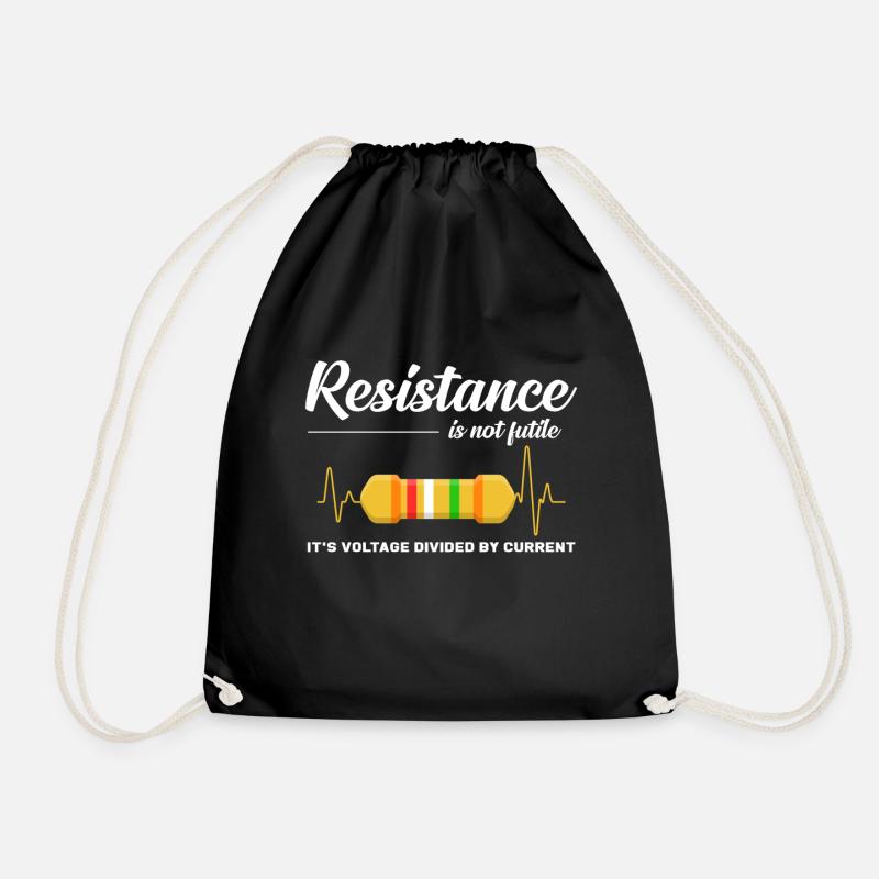 electrician - Drawstring Bag - black