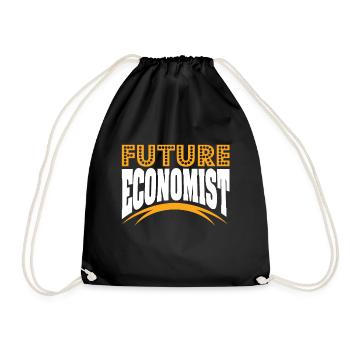 Wirtschaft Student Geschenk BWL VWL - Turnbeutel - Schwarz - Vorne