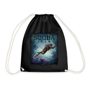 Scuba Diving - Drawstring Bag - black - Front