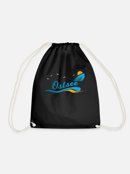 Ostsee Meer Urlaub Reise Geschenk Shirt - Turnbeutel - Schwarz
