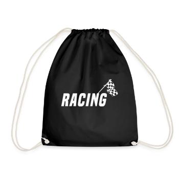 Motorsport - Turnbeutel - Schwarz - Vorne
