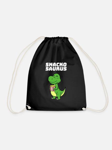 Snackosaurus Dinosaurier T-Rex Diät Geschenk - Turnbeutel - Schwarz