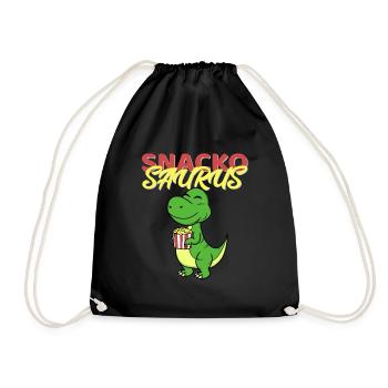 Snackosaurus Dinosaure T-Rex Dino Gift Portrait - Sac de sport léger - noir - Devant