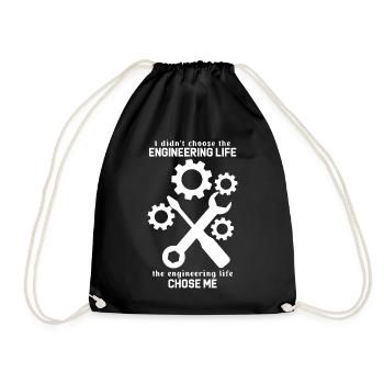 Engineer Technician Mechanics Science - Drawstring Bag - black - Front