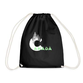Canada - Drawstring Bag - black - Front