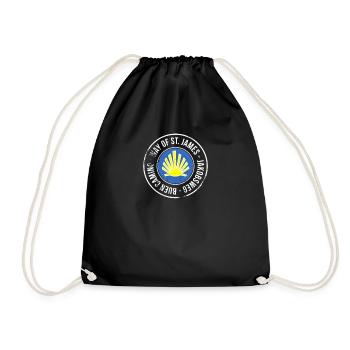 Des pèlerins sur le Chemin de Saint-Jacques. - Sac de sport léger - noir - Devant