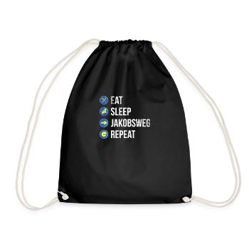 Des pèlerins sur le Chemin de Saint-Jacques. - Sac de sport léger - noir - Devant