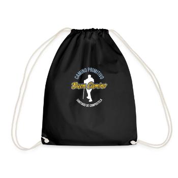 Buen Camino Primitivo Santiago de Compostela - Drawstring Bag - black - Front