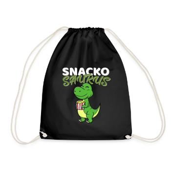 Snackosaurus Dinosaure T-Rex Dino Gift Portrait - Sac de sport léger - noir - Devant