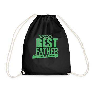 Vater Vatertag Papi Papa Vaterstag - Turnbeutel - Schwarz - Vorne