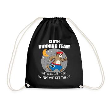 Sloth Marathon Sport Coureur Sloth Running Team - Sac de sport léger - noir - Devant
