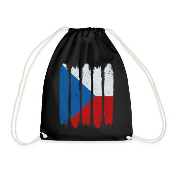 Czech Republic - Drawstring Bag - black - Front