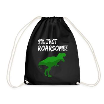 T-Rex - Turnbeutel - Schwarz - Vorne