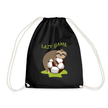 Sloth Lazy Football Lazy Game Tired - Drawstring Bag - black - Front