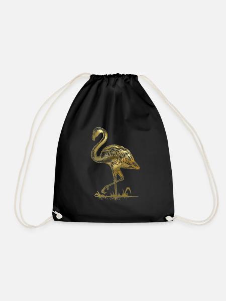 Flamingo - Turnbeutel - Schwarz