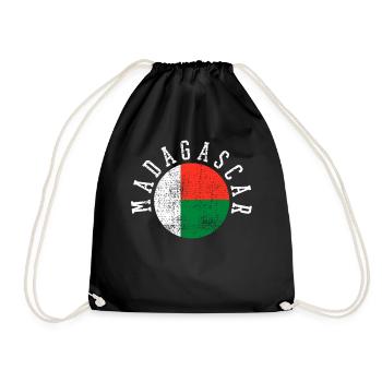 Madagascar - Drawstring Bag - black - Front