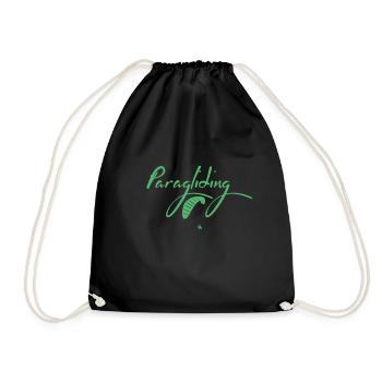 Paragliding Paragliding Paragliding Paragliding - Drawstring Bag - black - Front