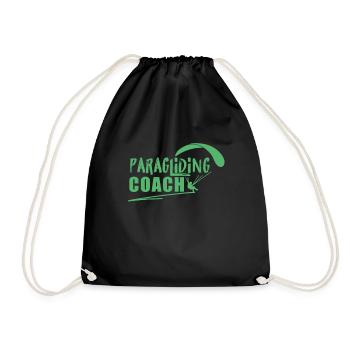Paragliding Paragliding Paragliding Paragliding - Drawstring Bag - black - Front