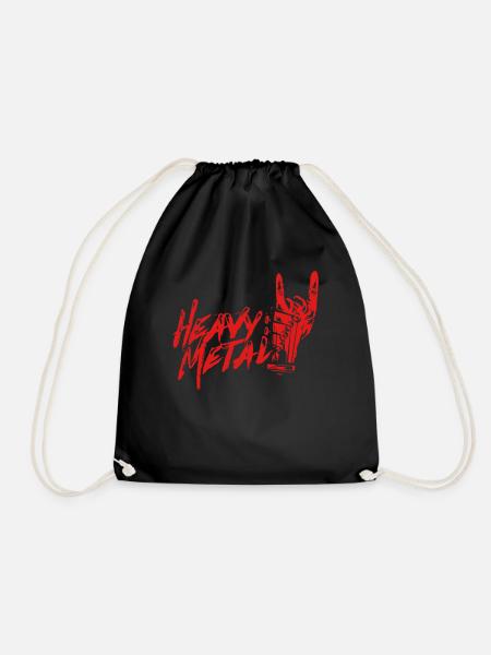 Heavy Metal - Drawstring Bag - black