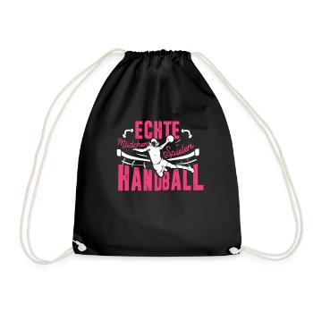 Handball Handballer Handballspieler Sport Verein - Turnbeutel - Schwarz - Vorne