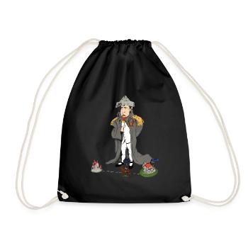 Lustige Napoleon Bonaparte Karikatur Cartoon - Turnbeutel - Schwarz - Vorne