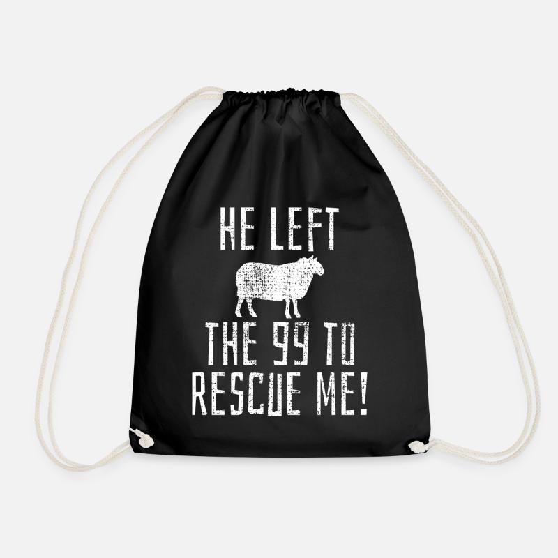 Christian Bible verse - Drawstring Bag - black
