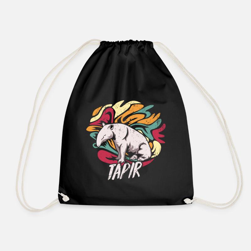 Tapire Geschenk - Turnbeutel - Schwarz