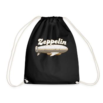Zeppelin and airship - Drawstring Bag - black - Front