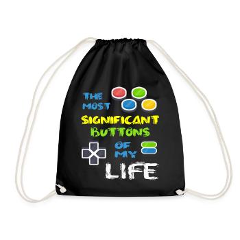 Videospiel Videogame Spielen Hobby Geschenk - Turnbeutel - Schwarz - Vorne