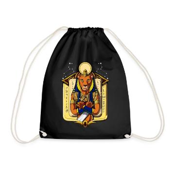 Sekhmet ägyptische Göttin Löwin Bastet Mythologie - Turnbeutel - Schwarz - Vorne