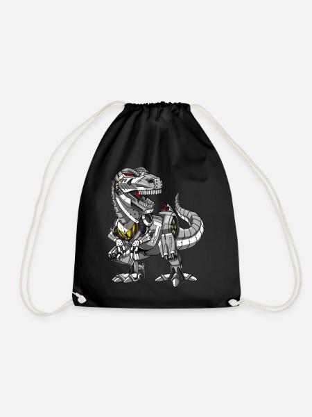 Monstre robot dinosaure t-rex - Sac de sport léger - noir