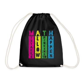 Mathelehrer Design - Turnbeutel - Schwarz - Vorne