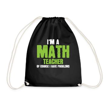 Mathe lustig - Turnbeutel - Schwarz - Vorne