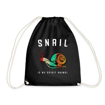 slug - Drawstring Bag - black - Front