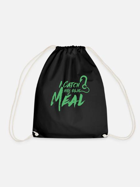 Fisherman - Drawstring Bag - black