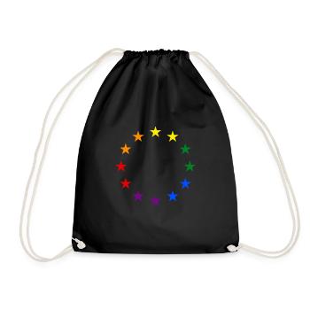 EU stars aux couleurs de l'arc-en-ciel Europe - Sac de sport léger - noir - Devant