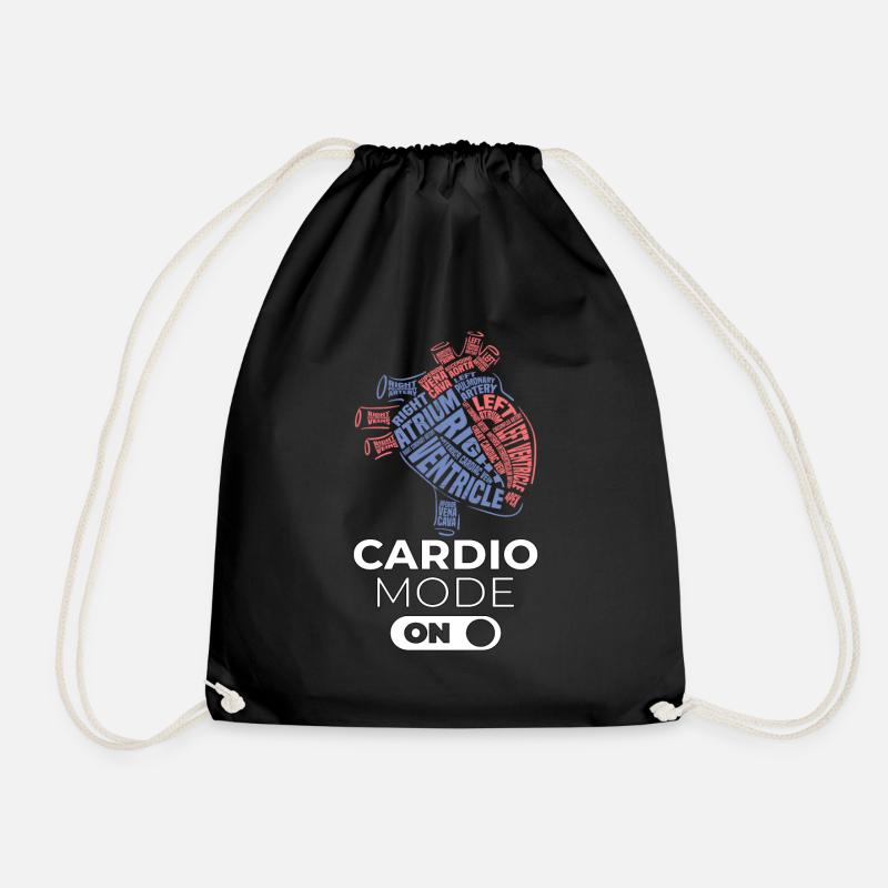 Herz Anatomie Kardiologie Modus Geschenk - Turnbeutel - Schwarz