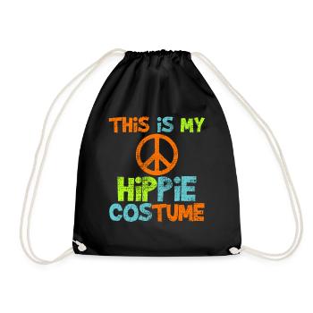 Hippie - Turnbeutel - Schwarz - Vorne