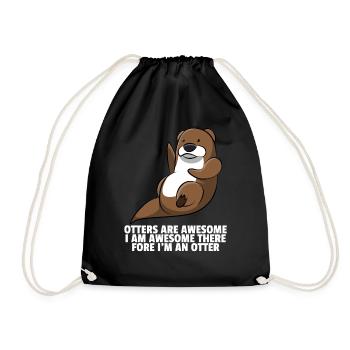 Loutre Aquarius Loutre Cadeau Loutre Nain - Sac de sport léger - noir - Devant