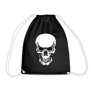Crâne crâne crâne gamer gamer pixel - Sac de sport léger - noir - Devant