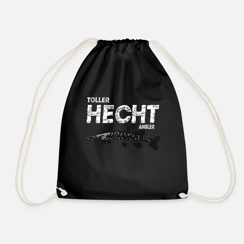 Toller Hecht Angler - Turnbeutel - Schwarz