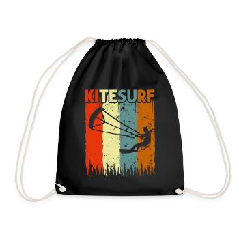 Kitesurf - Drawstring Bag - black - Front