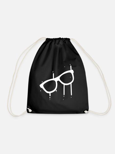 Spectacles - Drawstring Bag - black